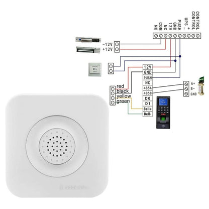 Alarm Wire Access Control Door Bell for Home Office Access Control System, DC 12V - Security by buy2fix | Online Shopping UK | buy2fix