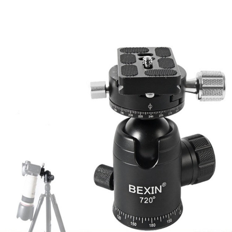 BEXIN 720 Degree Rotation Panoramic Aluminum Alloy Tripod Ball Head with Quick Release Plate - Tripod Heads by BEXIN | Online Shopping UK | buy2fix