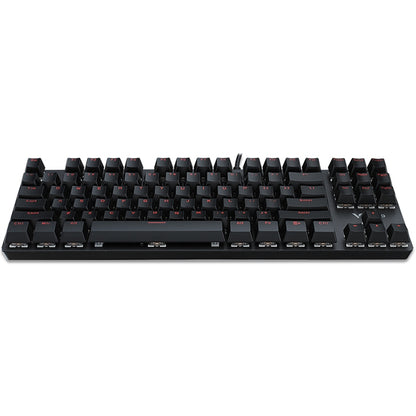 Rapoo V500 87-keys Alloy Edition Desktop Laptop Computer Game Esports Office Home Typing Metal Wired Mechanical Keyboard without Backlight,(Black Shaft) - Wired Keyboard by Rapoo | Online Shopping UK | buy2fix