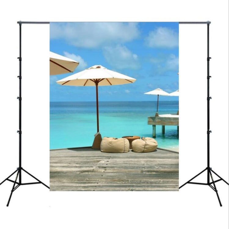 1.5m x 2.1m Simulation 3D Beach Seascape Coconut Tree Photo Photography Background Cloth(4555) - Camera Accessories by buy2fix | Online Shopping UK | buy2fix