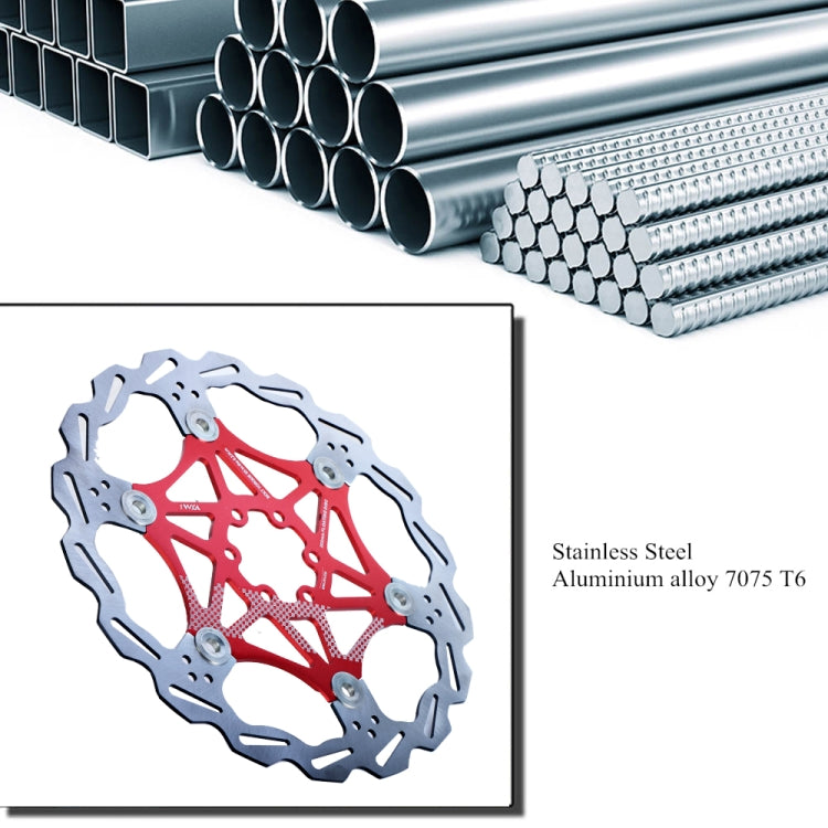 VXM Bicycle Mountain Bike Floating Brake Disc Brake 180mm(Red) - Outdoor & Sports by VXM | Online Shopping UK | buy2fix