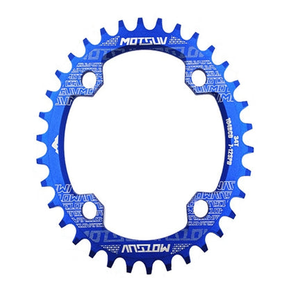 MOTSUV Narrow Wide Chainring MTB  Bicycle 104BCD Tooth Plate Parts(Blue) - Bicycle Brake Parts by MOTSUV | Online Shopping UK | buy2fix