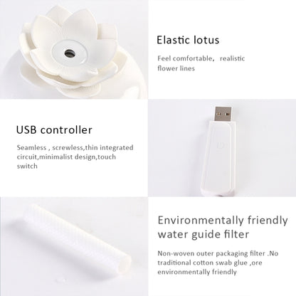 Lotus Ceramic Nano Spray Hydrating Aroma Humidifier Air Purifier(Green Flower + White Body Ceramic) - Home & Garden by buy2fix | Online Shopping UK | buy2fix