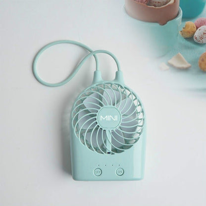 Rechargeable Cute Mini Fan Desktop(Green) - Consumer Electronics by buy2fix | Online Shopping UK | buy2fix