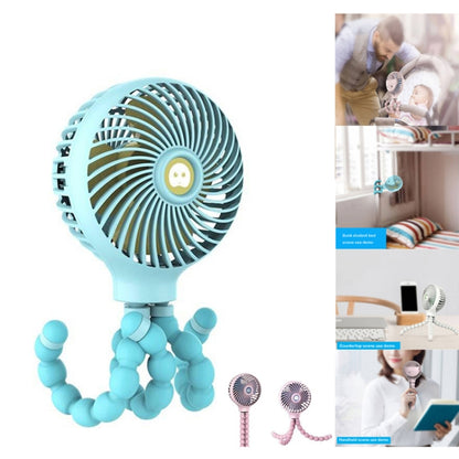 Octopus Deformed Cartoon Folding USB Rechargeable Mini Handheld Fan(White) - Consumer Electronics by buy2fix | Online Shopping UK | buy2fix