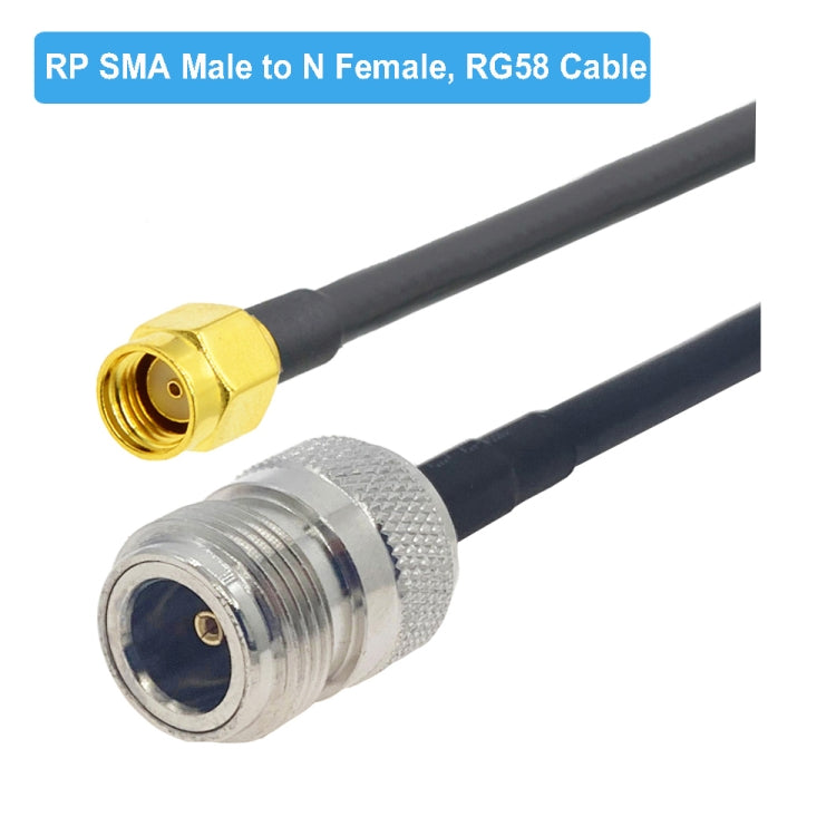 RP-SMA Male to N Female RG58 Coaxial Adapter Cable, Cable Length:3m - Connectors by buy2fix | Online Shopping UK | buy2fix