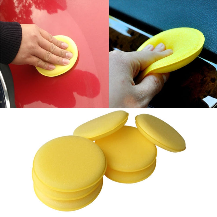 5 PCS Car Vehicle Wax Polish Foam Sponge Hand Soft Wax Yellow Sponge Pad for Car Detailing Care Wash - Polishing Machine & Accessories by buy2fix | Online Shopping UK | buy2fix