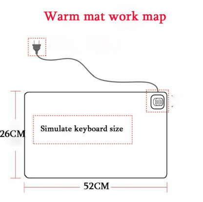 220V Electric Hot Plate Writing Desk Warm Table Mat Blanket Office Mouse Heating Warm Computer Hand Warmer Desktop Heating Plate, Color:Green Big Size, CN Plug - Mouse Pads by buy2fix | Online Shopping UK | buy2fix