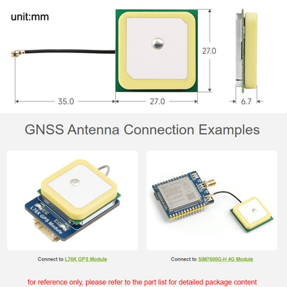 Waveshare 24095 GNSS Active Ceramic Positioning Antenna, IPEX 1 Connector - Other Accessories by Waveshare | Online Shopping UK | buy2fix