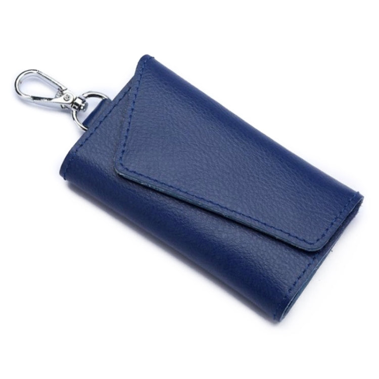 Multifunctional Litchi Texture Leather Keychain Bag Car Key Bag(Blue) - Car Key Cases by buy2fix | Online Shopping UK | buy2fix