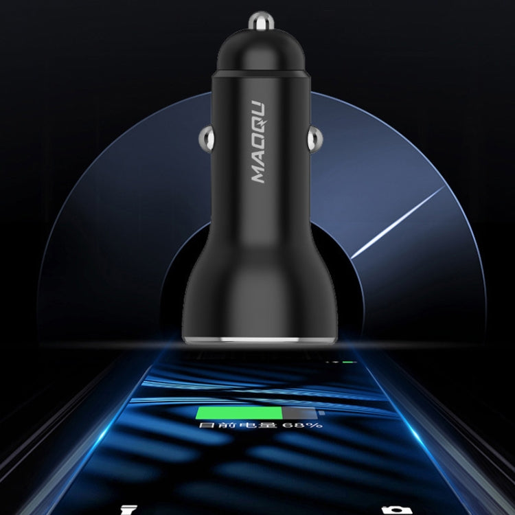 QIAKEY QK506L Dual Ports Fast Charge Car Charger(Black) - Car Charger by QIAKEY | Online Shopping UK | buy2fix