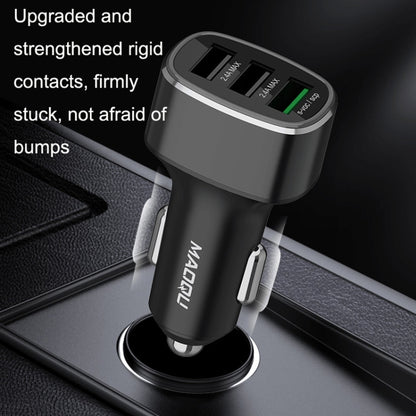 QIAKEY GT680 3 USB Ports Fast Charge Car Charger(Black) - Car Charger by QIAKEY | Online Shopping UK | buy2fix