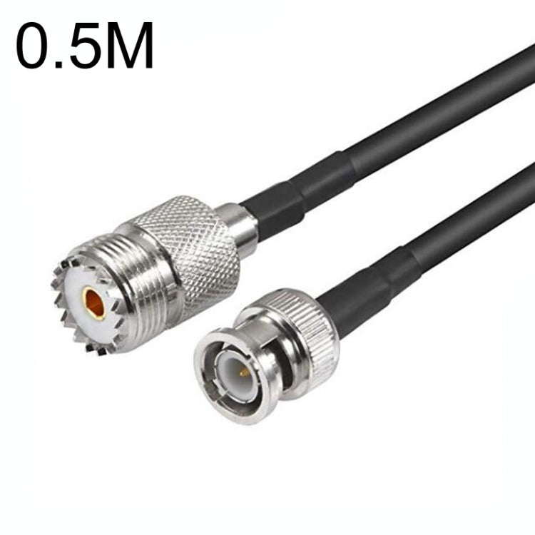 BNC Male To UHF Female RG58 Coaxial Adapter Cable, Cable Length:0.5m - Connectors by buy2fix | Online Shopping UK | buy2fix