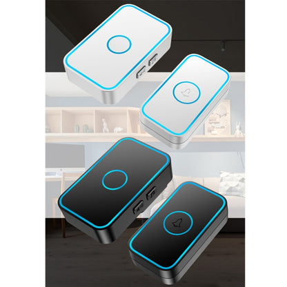 CACAZI A78 Long-Distance Wireless Doorbell Intelligent Remote Control Electronic Doorbell, Style:EU Plug(Bright White) - Security by CACAZI | Online Shopping UK | buy2fix
