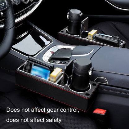 SUSISUN SNH010 Car Seat Gap Storage Box, Style:Positive Drive USB Charging(Black) - In Car by SUSISUN | Online Shopping UK | buy2fix