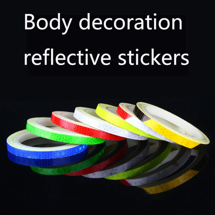 10 Rolls Bicycle Mountain Bike Motorcycle Sticker Car Contour Reflective Sticker Night Riding Reflective Sticker 1 x 800cm(Red White) - Decorative Accessories by buy2fix | Online Shopping UK | buy2fix