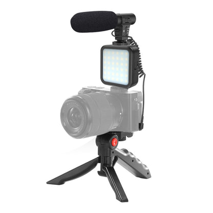 KIT-01LM 3 in 1 Video Shooting LED Light Portable Tripod Live Microphone, Specification:USB Charging Model - Selfie Sticks by buy2fix | Online Shopping UK | buy2fix