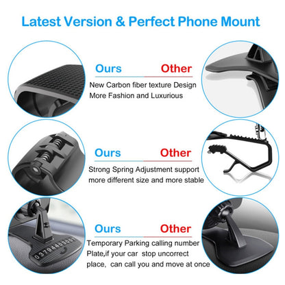 Car Mobile Phone Holder Buckle Instrument Trolley Inner Clip Mobile Phone Navigation Bracket With Number Plate - Car Holders by buy2fix | Online Shopping UK | buy2fix