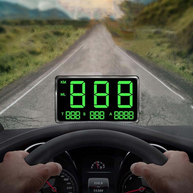 Kingneed C80 4.5inch HUD Car Head-up Display GPS Speed Meter Overspeed Alarm Mileage Altitude Clock(Black) - In Car by Kingneed | Online Shopping UK | buy2fix