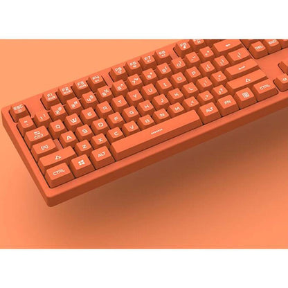 Ajazz DKS100 104 Keys Office Luminous Game Tea Axis Mechanical Keyboard, Cable Length: 1.5m(Orange) - Wired Keyboard by Ajazz | Online Shopping UK | buy2fix