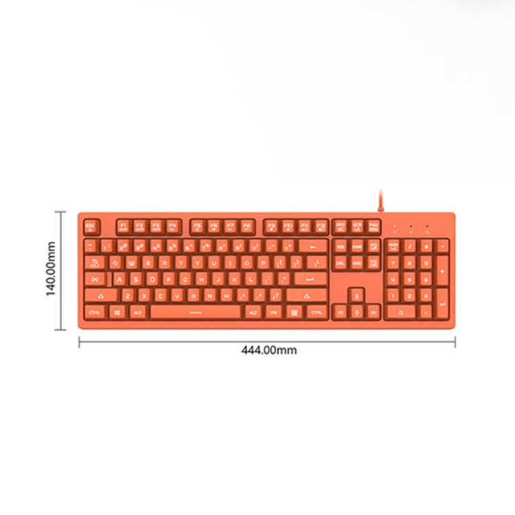 Ajazz DKS100 104 Keys Office Luminous Game Tea Axis Mechanical Keyboard, Cable Length: 1.5m(Orange) - Wired Keyboard by Ajazz | Online Shopping UK | buy2fix