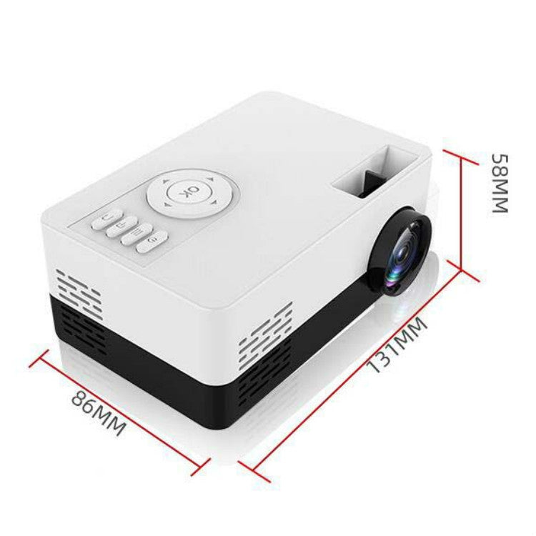 S261/J16 Home Mini HD 1080P Portable LED Projector, Support TF Card / AV / U Disk, Plug Specification:US Plug(White Black) - Consumer Electronics by buy2fix | Online Shopping UK | buy2fix