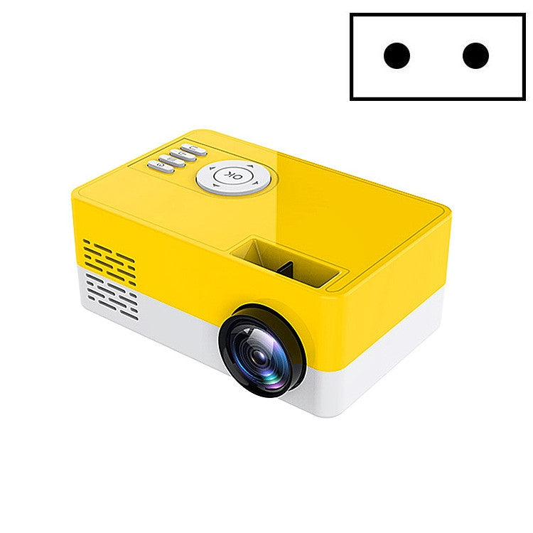 S261/J16 Home Mini HD 1080P Portable LED Projector, Support TF Card / AV / U Disk, Plug Specification:EU Plug(Yellow White) - Consumer Electronics by buy2fix | Online Shopping UK | buy2fix