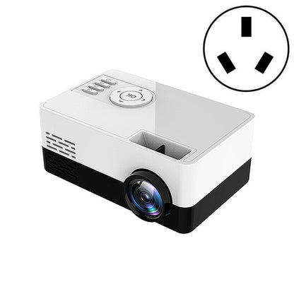 S261/J16 Home Mini HD 1080P Portable LED Projector, Support TF Card / AV / U Disk, Plug Specification:AU Plug(White Black) - Mini Projector by buy2fix | Online Shopping UK | buy2fix