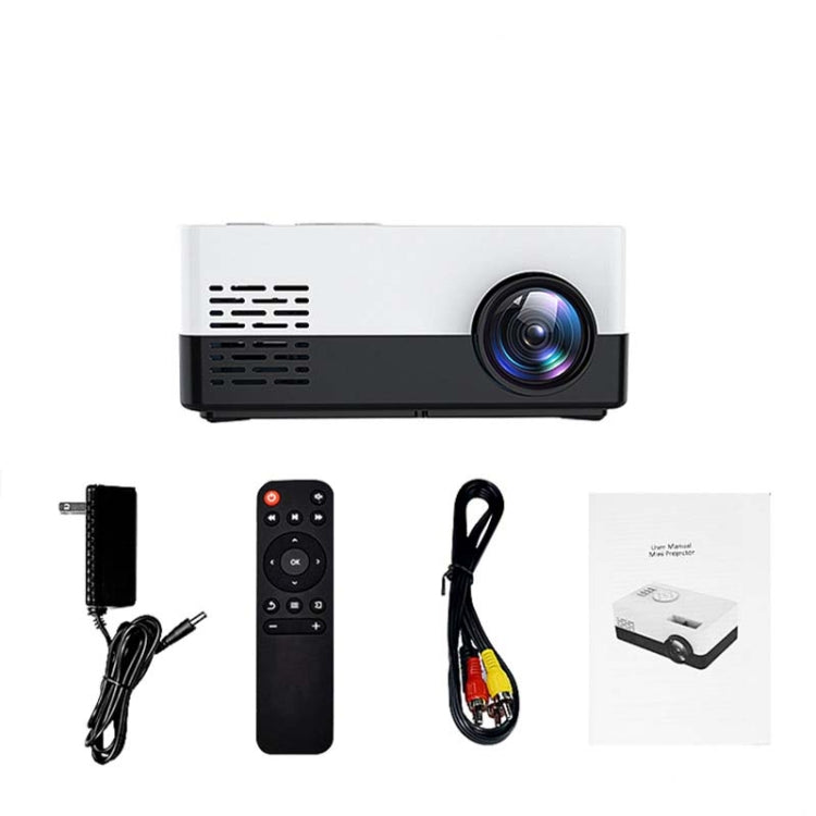 S261/J16 Home Mini HD 1080P Portable LED Projector, Support TF Card / AV / U Disk, Plug Specification:AU Plug(White Black) - Consumer Electronics by buy2fix | Online Shopping UK | buy2fix