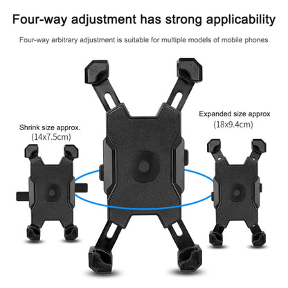 Electric Bicycle Mobile Phone Holder Can Be Rotated 360-degree Mobile Phone Holder Four-way Adjustment Bracket for Motorcycle, Style:Rearview Mirrors(Yellow) - Holders by buy2fix | Online Shopping UK | buy2fix