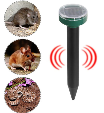 Solar Mouse Repeller Ultrasonic LED Manor Farm Rice Field Mouse Repeller Snake Repeller(Round) - Outdoor Insect Repellent by buy2fix | Online Shopping UK | buy2fix