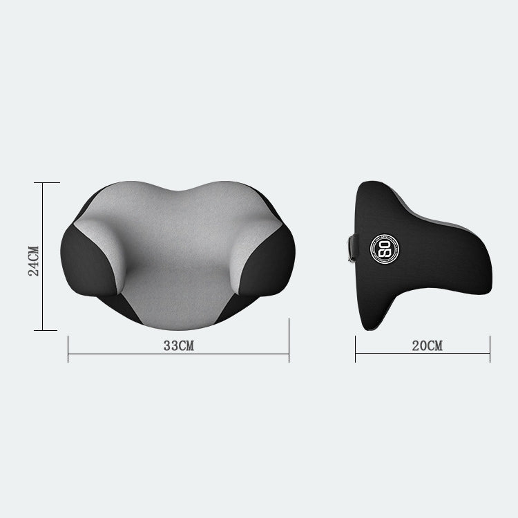 U-shaped Car Headrest Car Memory Foam Neck Pillow(Apricot Black) - Seat Accessories by buy2fix | Online Shopping UK | buy2fix