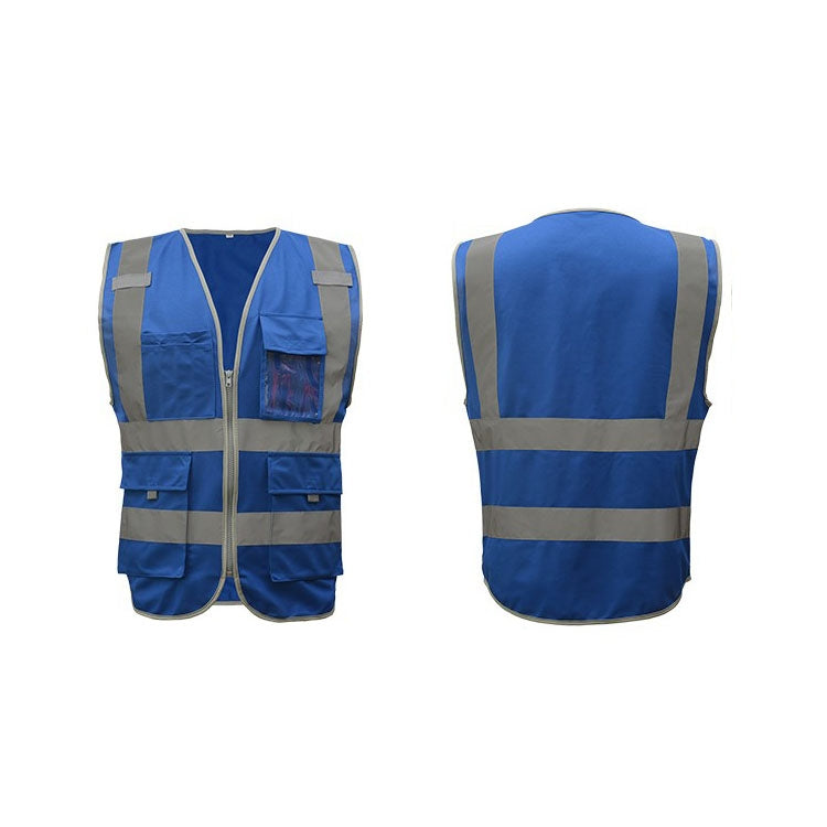 Multi-pockets Safety Vest Reflective Workwear Clothing, Size:XL-Chest 124cm(Blue) - Reflective Safety Clothing by buy2fix | Online Shopping UK | buy2fix