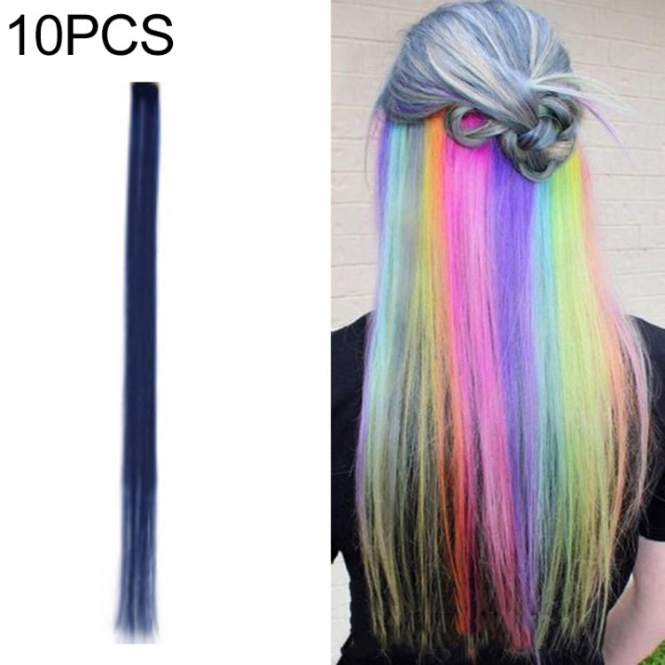 10 PCS Chemical Fiber Wig One-Step Gradient Color Single Card Wig, Stretched Length:24inches(41#) - Wigs by Alileader | Online Shopping UK | buy2fix