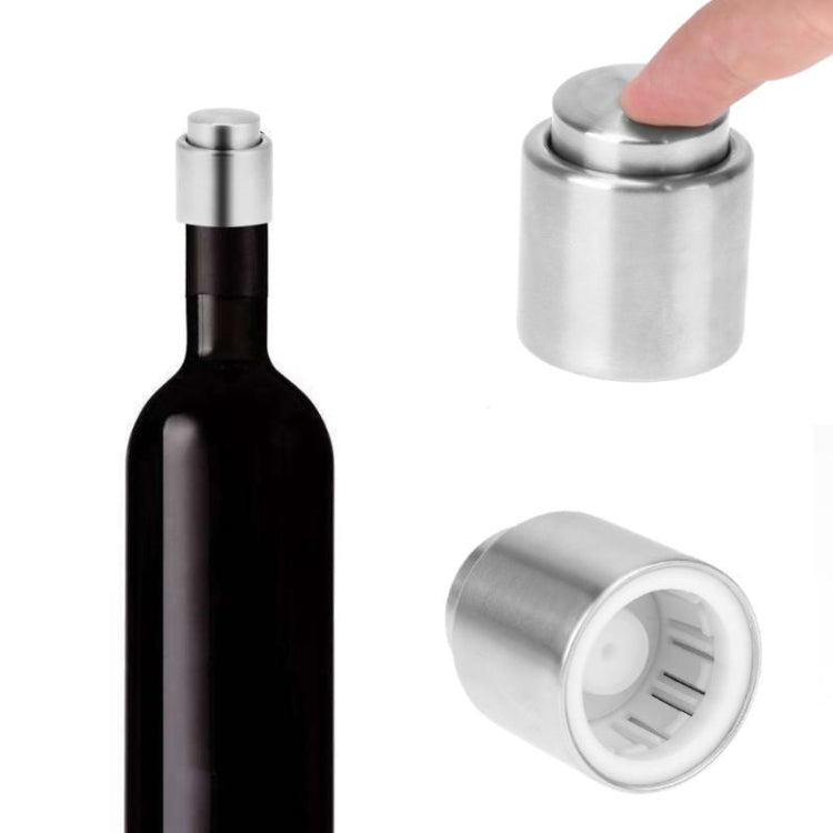 Push Stainless Steel Red Wine Stopper Champagne Stopper, Style:Red Wine Stopper - Home & Garden by buy2fix | Online Shopping UK | buy2fix