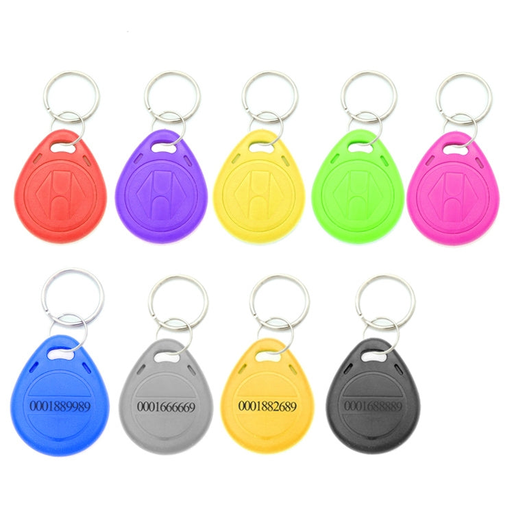 10 PCS 125KHz TK/EM4100 Proximity ID Card Chip Keychain Key Ring(Orange) - Security by buy2fix | Online Shopping UK | buy2fix