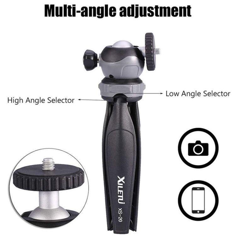 Xiletu XS-20 Desktop Ultra Convenient Lightweight Mini Mobile Phone Live Tripod - Stand by buy2fix | Online Shopping UK | buy2fix