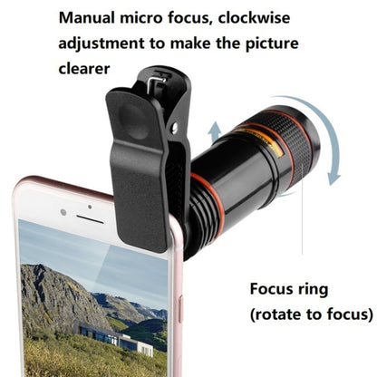 2 PCS 12X Telephoto Telescope Camera Zoom Mobile Phone External Lens(White) - Telescope & Microscope by buy2fix | Online Shopping UK | buy2fix