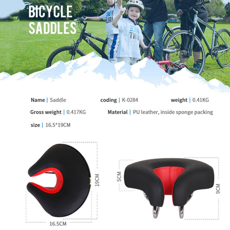 Noseless Bicycle Saddle Mountain Bike Thickened  Soft Cushion(Blue) - Outdoor & Sports by buy2fix | Online Shopping UK | buy2fix