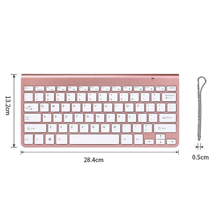 USB External Notebook Desktop Computer Universal Mini Wireless Keyboard Mouse, Style:Keyboard and Mouse Set(Rose Gold) - Wireless Keyboard by buy2fix | Online Shopping UK | buy2fix