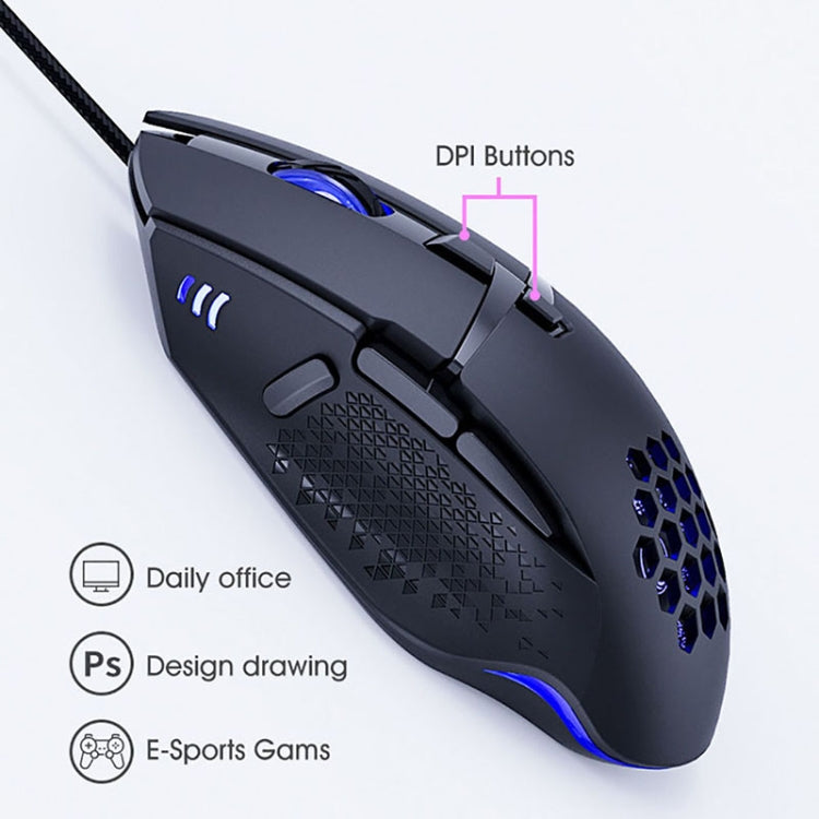 iMICE T90 8 Keys 7200DPI USB Wired Luminous Gaming Mouse, Cable Length: 1.8m - Wired Mice by iMICE | Online Shopping UK | buy2fix