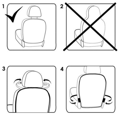 2 PCS Car Seat Back Cover Protector for Kids Kick Mat Car Seat Covers Automobile Kicking Mat(Transparent) - Seat Accessories by buy2fix | Online Shopping UK | buy2fix