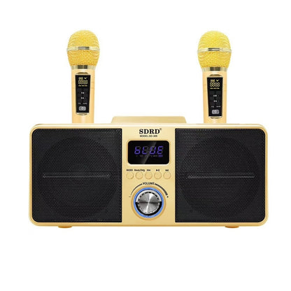 SDRD SD309 Wireless Microphone Bluetooth Audio All-In-One Machine(Golden) - Microphone by buy2fix | Online Shopping UK | buy2fix