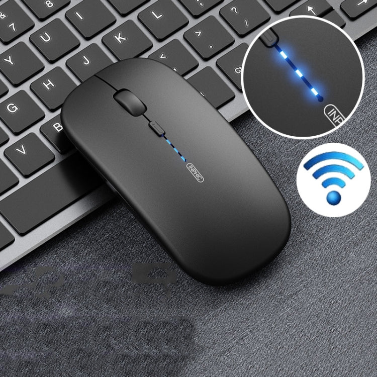 Inphic PM1 Office Mute Wireless Laptop Mouse, Style:Battery Display(Magic Black) - Wireless Mice by Inphic | Online Shopping UK | buy2fix