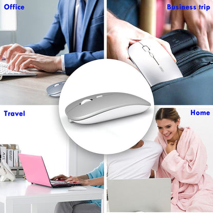 Inphic PM1 Office Mute Wireless Laptop Mouse, Style:Battery Display(Magic Black) - Wireless Mice by Inphic | Online Shopping UK | buy2fix