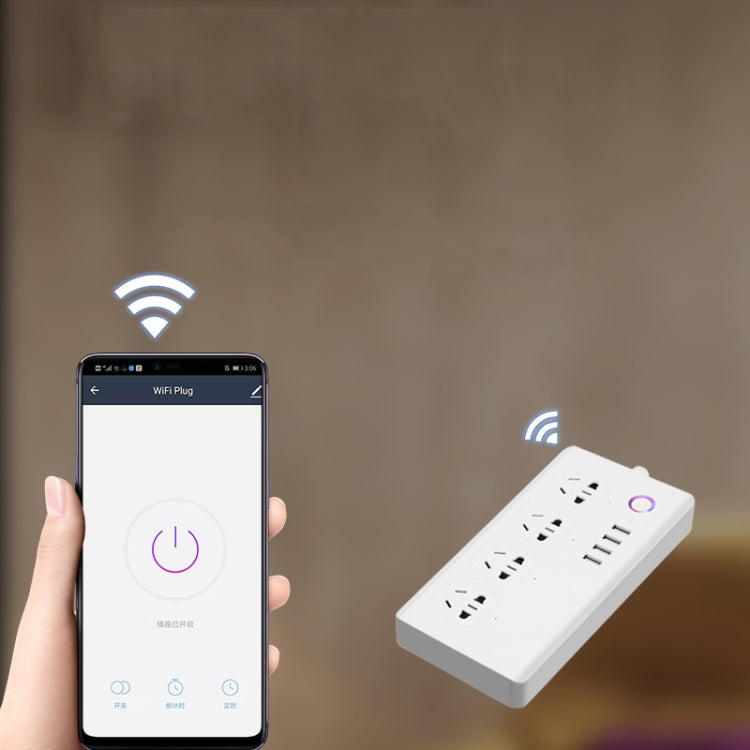 Home Office Wifi Mobile Phone Remote Control Timer Switch Voice Control Power Strip, Line length: 1.5m(UK Plug) - Consumer Electronics by buy2fix | Online Shopping UK | buy2fix