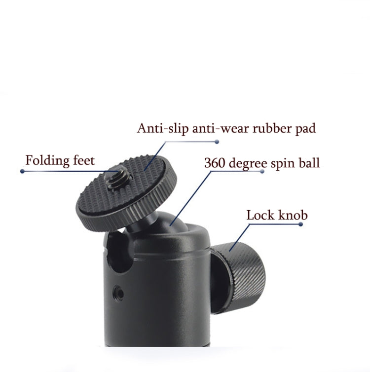 BH-908 Mini Desktop Aluminum Alloy Tripod Mini Ball Head 360 Degree Pan 90 Degree Tilt Tripod - Camera Accessories by buy2fix | Online Shopping UK | buy2fix