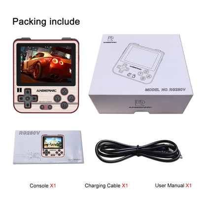 ANBERNIC RG280V 2.8 Inch Screen Open Source Handheld Game Console 4700 Dual Core CPU 16G (Gold) - Pocket Console by ANBERNIC | Online Shopping UK | buy2fix