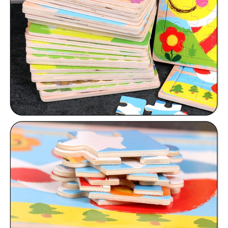 5 PCS KBX-017 Children Wooden Picture Puzzle Baby Early Education Toys(Rocket) - Puzzle Toys by buy2fix | Online Shopping UK | buy2fix