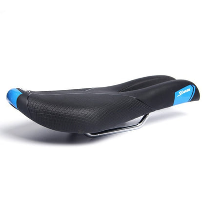 STARBK Mountain Bike Saddle Seat Cushion Road Bike Bicycle Seat(Black Blue) - Bicycle Saddle by STARBK | Online Shopping UK | buy2fix